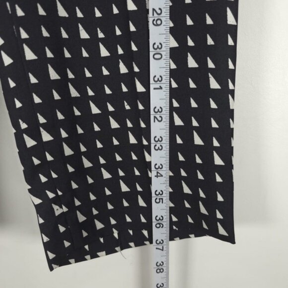 NWOT THEORY 100% SILK Triangle Stripe Twill Cropped Pull On Trousers Pants Sz 6 - Picture 13 of 16